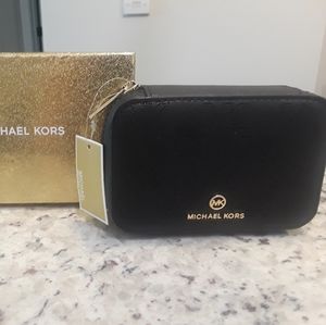 💝Host Pick💝Michael Kors Black Jet Set Small Black Jewelry Case NWT